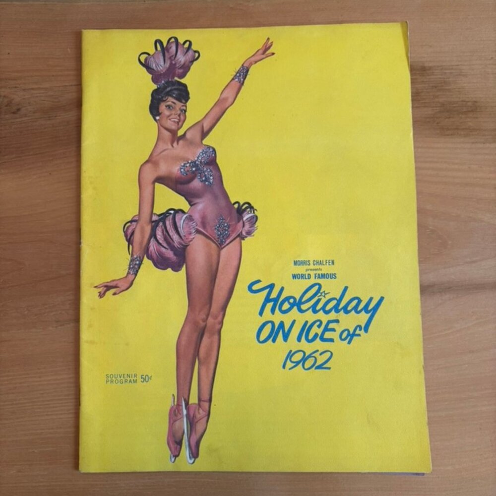 Vintage Holiday on Ice of 1962 souvenir program.